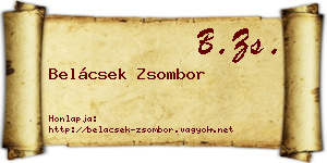 Belácsek Zsombor névjegykártya